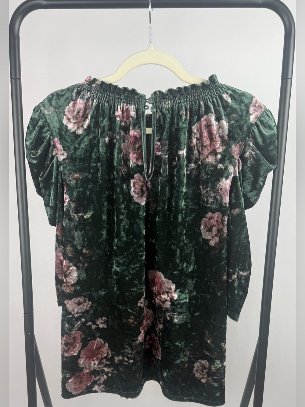 Sugarlips Sharon Floral Velvet Drape Sleeve Top Romantic Size Large - Picture 3 of 7